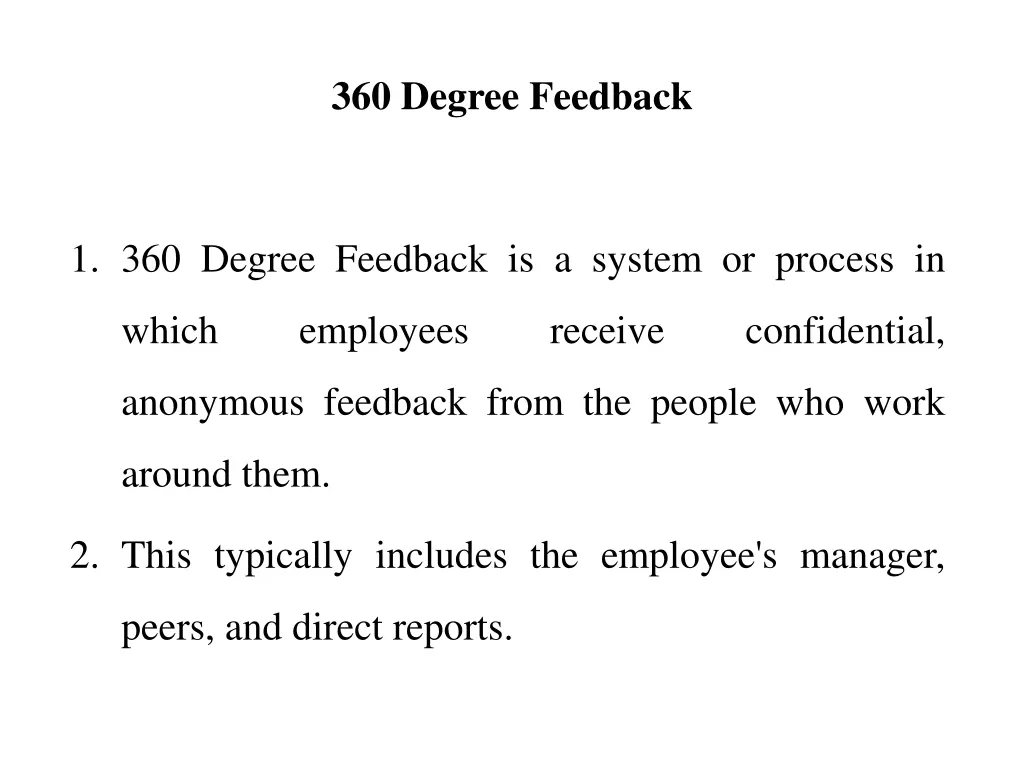 360 degree feedback