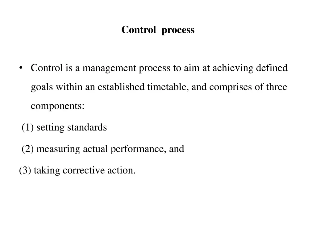 control process