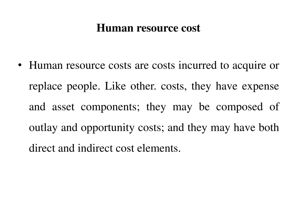 human resource cost