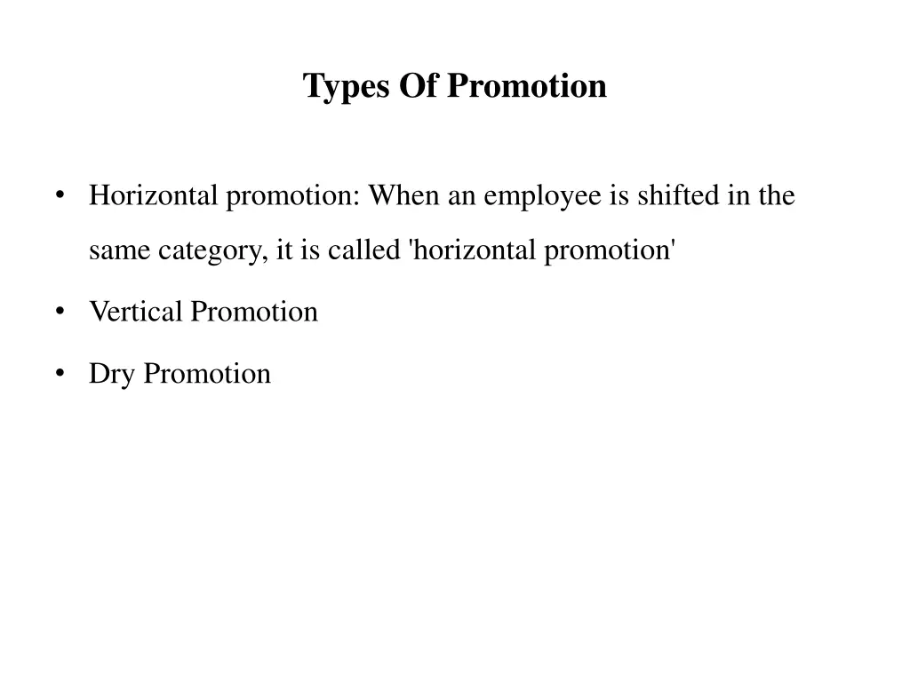 types of promotion