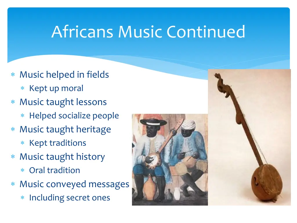 africans music continued