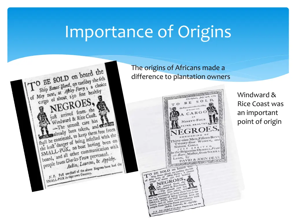 importance of origins