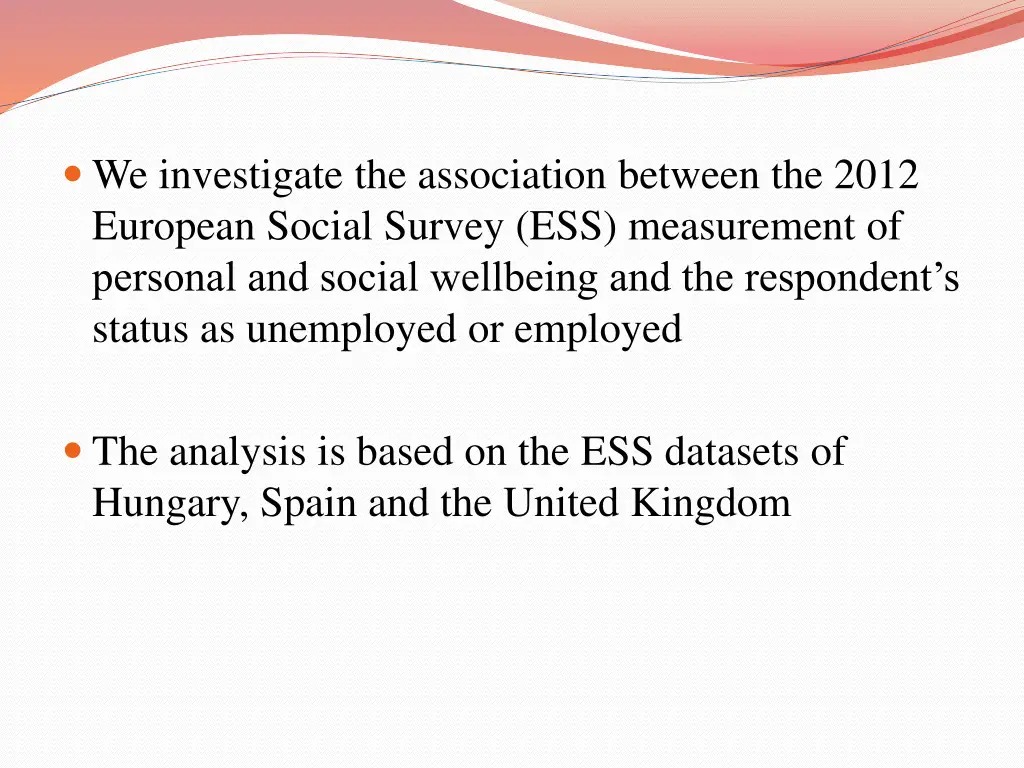 we investigate the association between the 2012