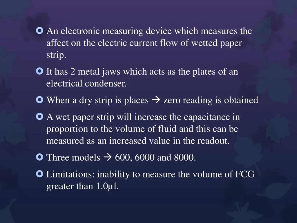 an electronic measuring device which measures