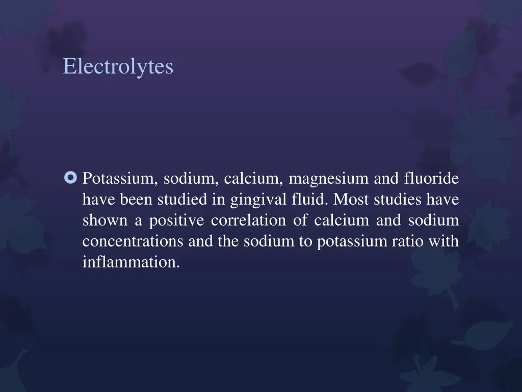 electrolytes