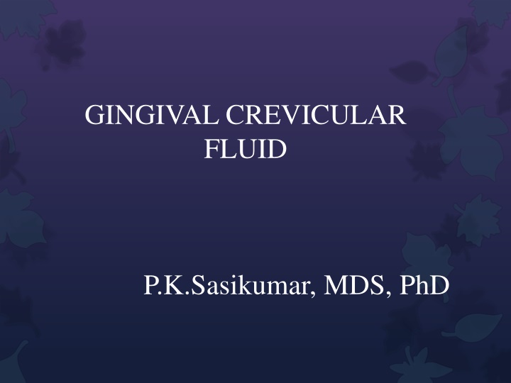 gingival crevicular fluid