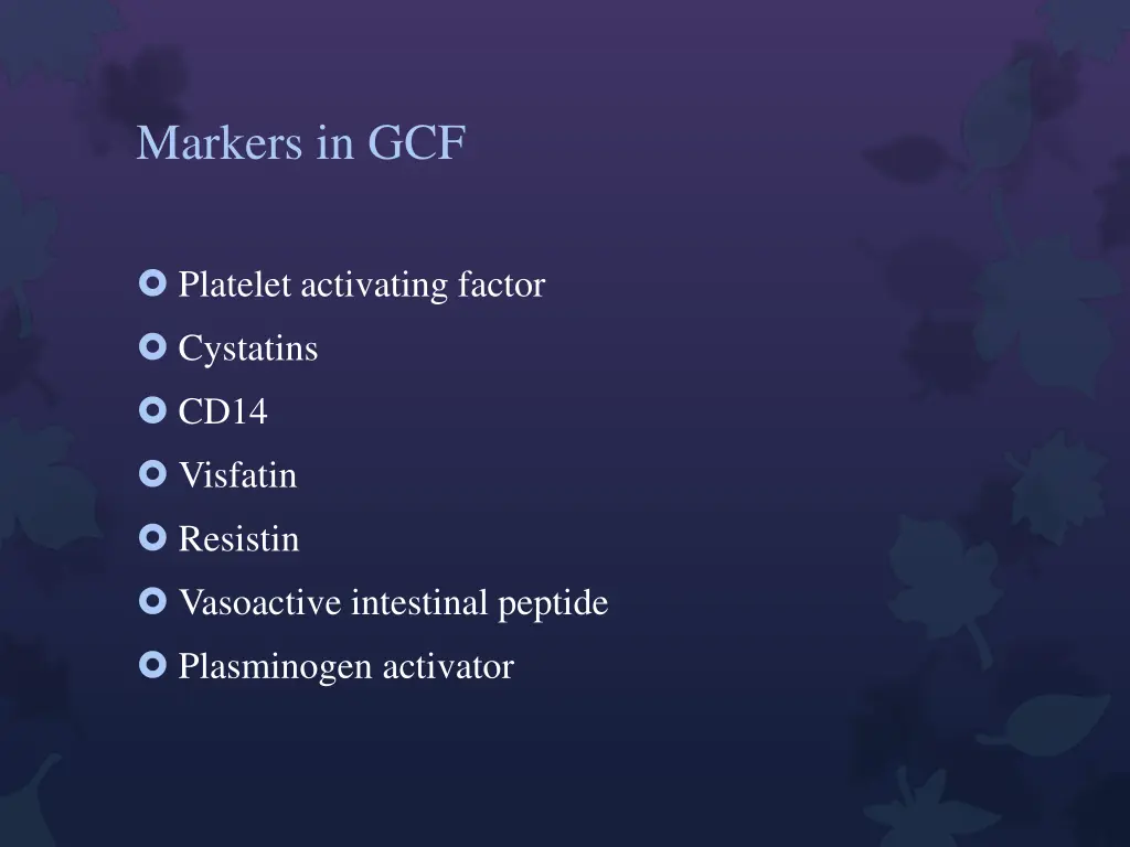 markers in gcf