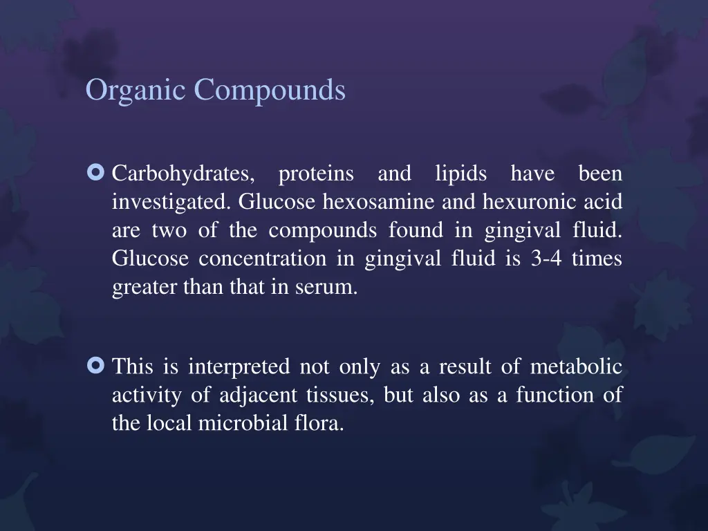 organic compounds