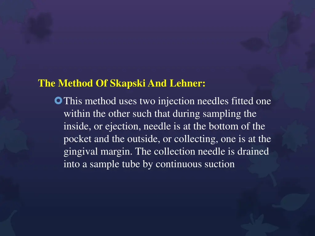 the method of skapski and lehner