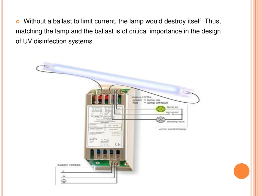 without a ballast to limit current the lamp would