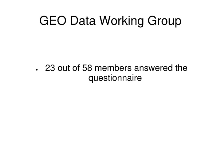 geo data working group