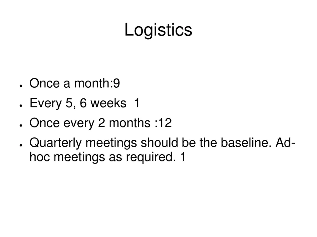 logistics