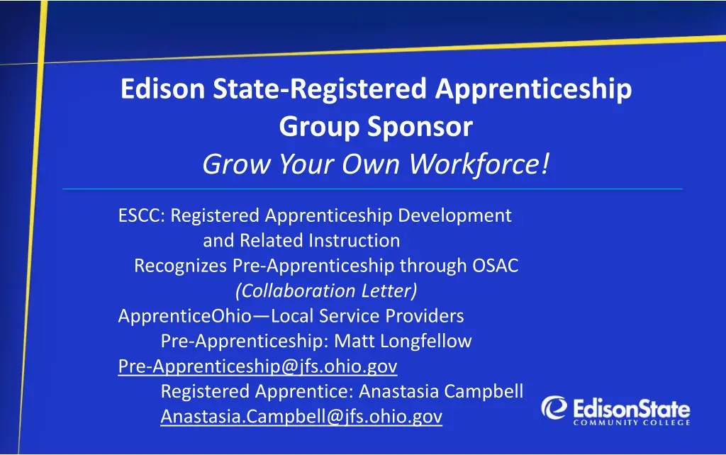 edison state registered apprenticeship group