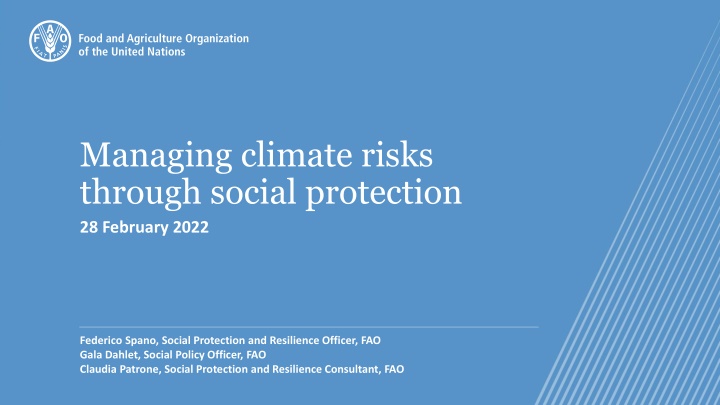 managing climate risks through social protection