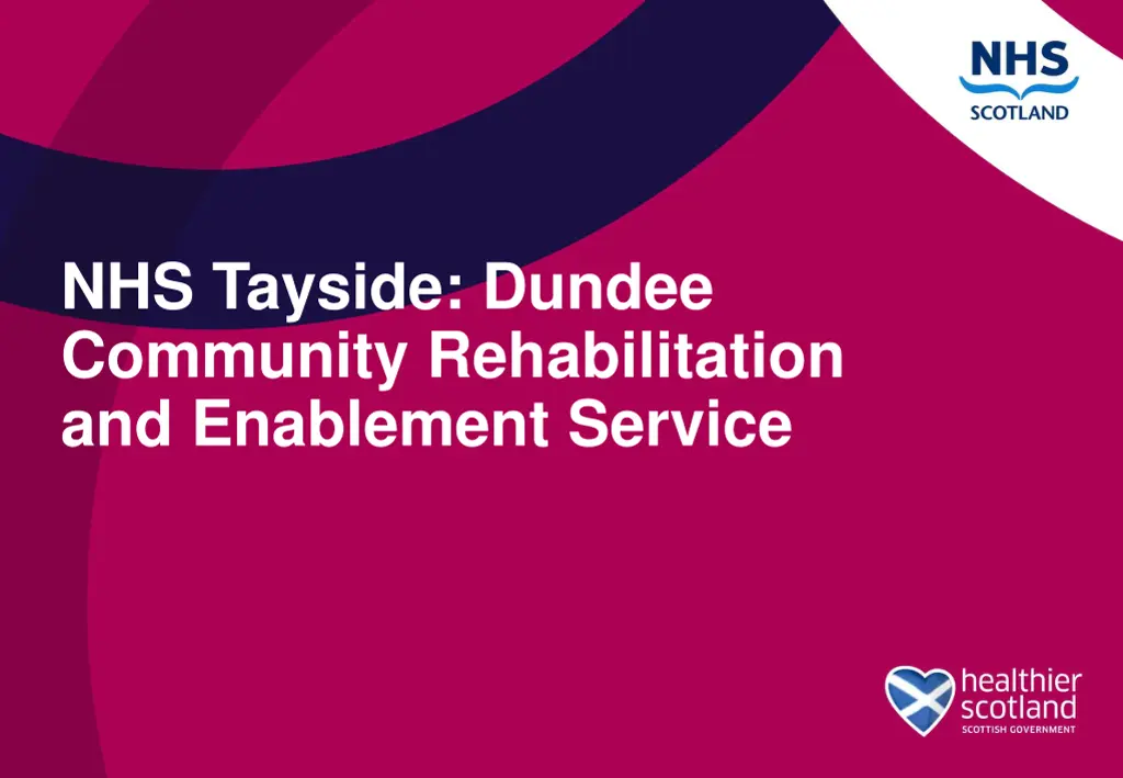 nhs tayside dundee community rehabilitation