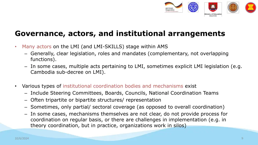 governance actors and institutional arrangements