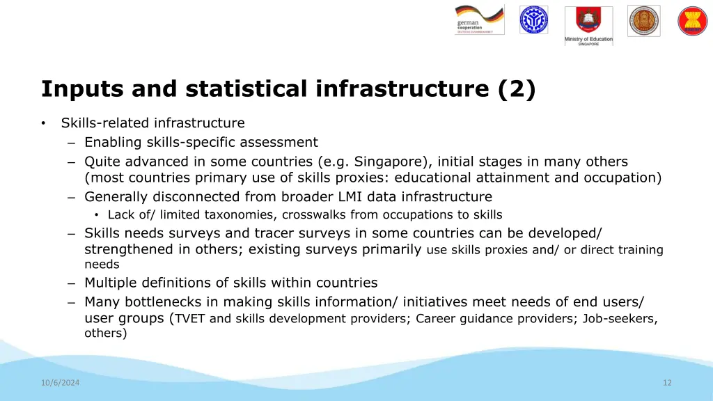 inputs and statistical infrastructure 2