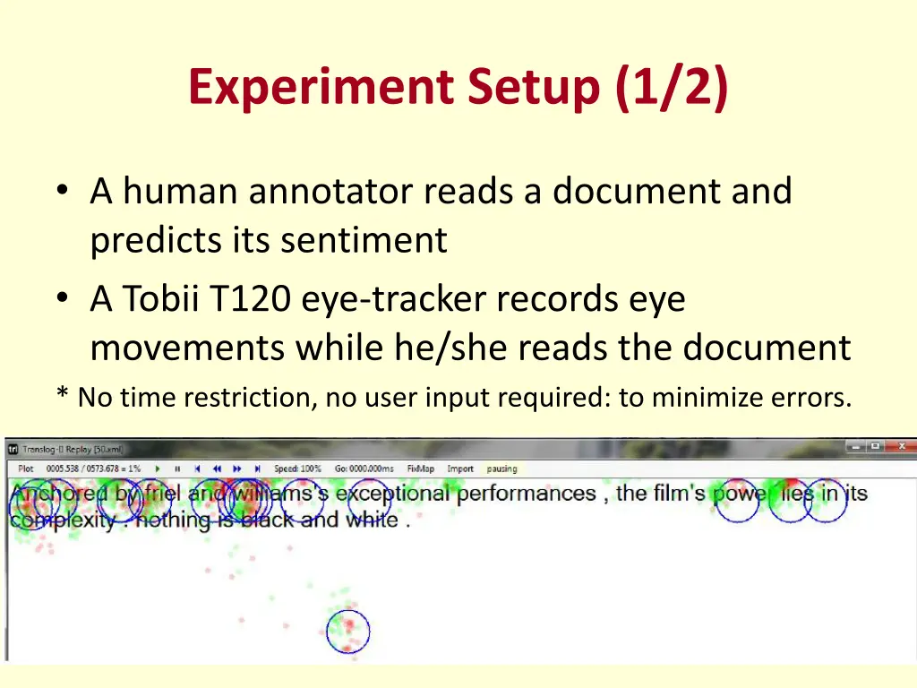 experiment setup 1 2