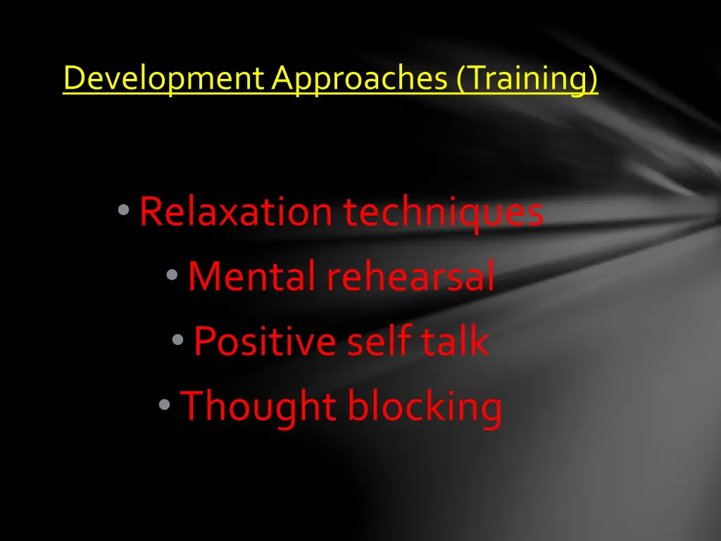 development approaches training