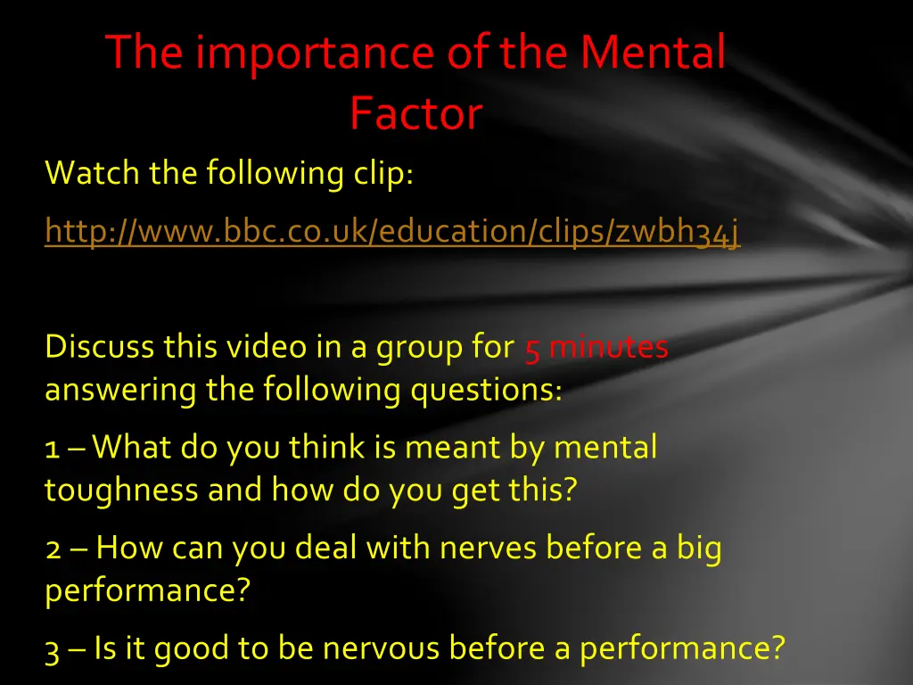 the importance of the mental factor