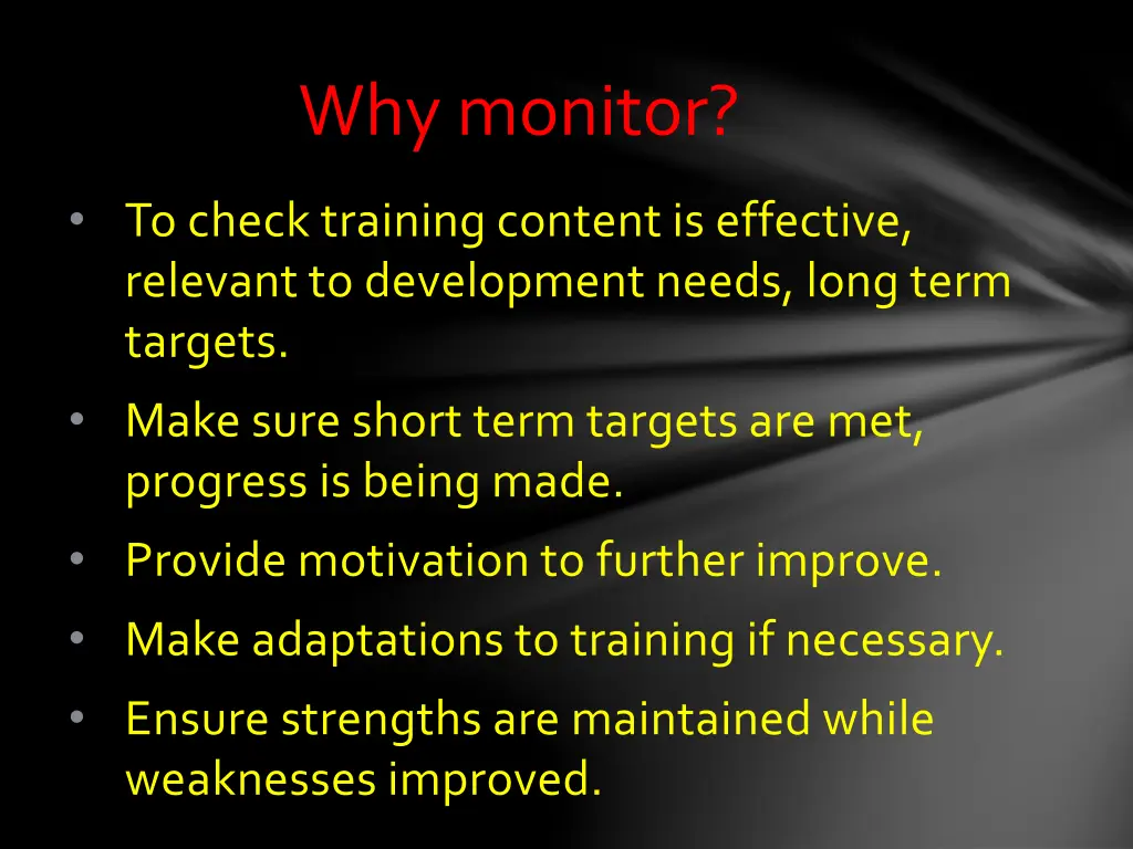 why monitor