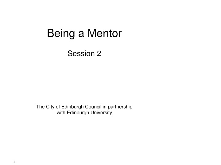 being a mentor