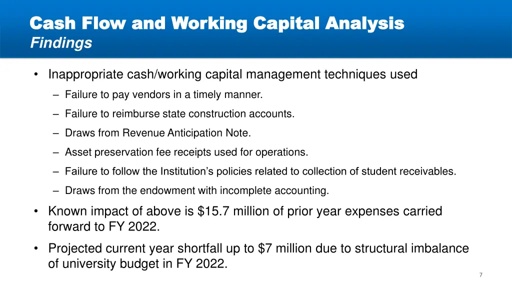 cash flow and working capital analysis cash flow 3