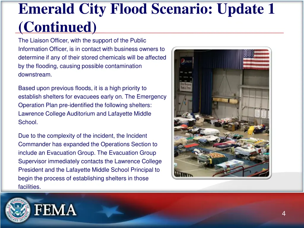 emerald city flood scenario update 1 continued