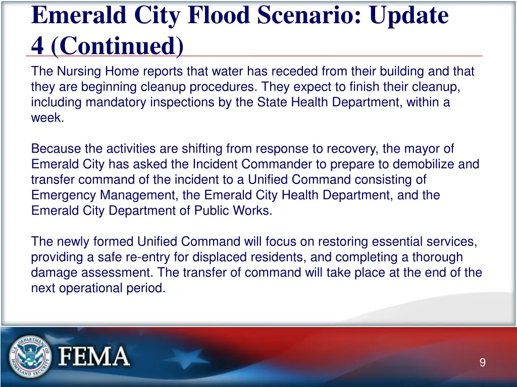 emerald city flood scenario update 4 continued