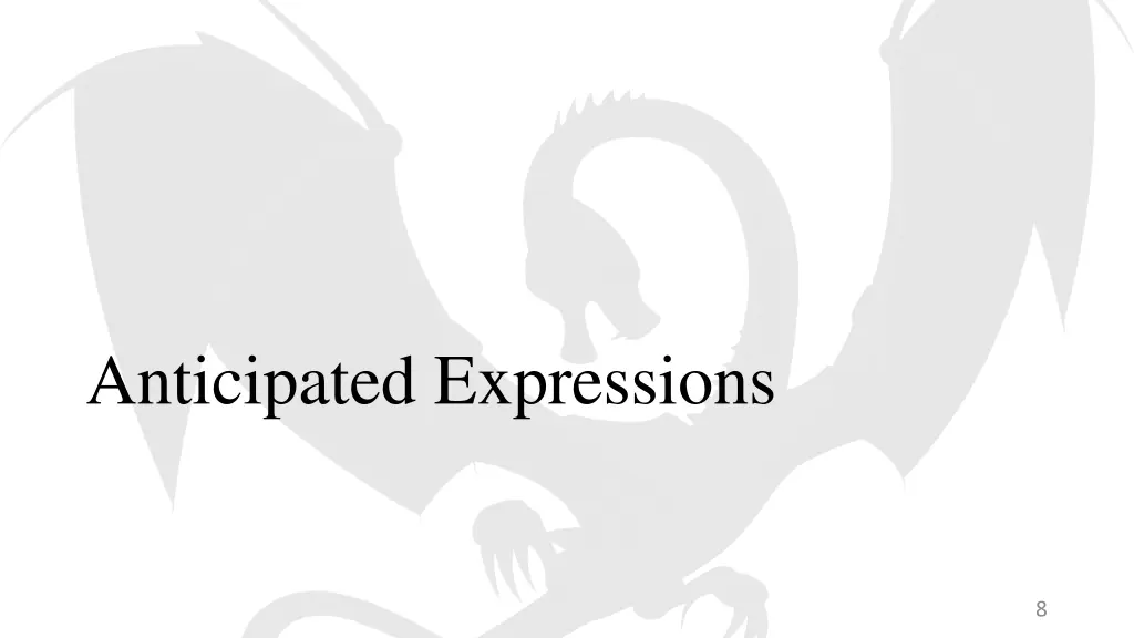 anticipated expressions