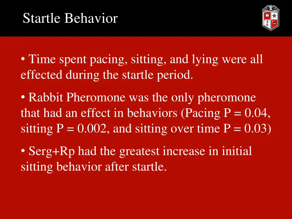 startle behavior