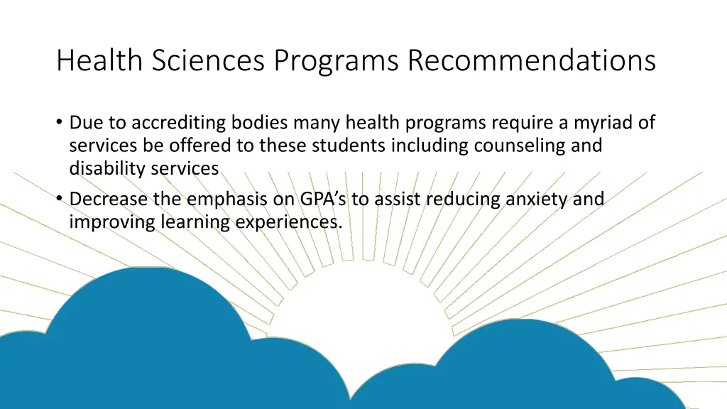 health sciences programs recommendations