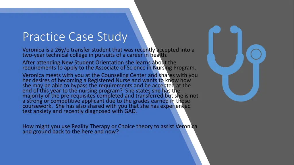 practice case study veronica is a 26y o transfer