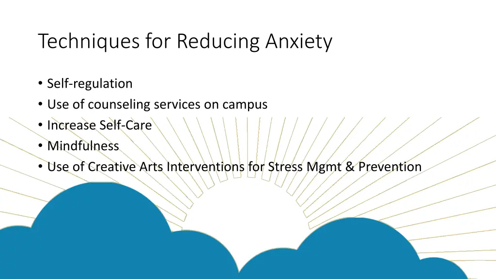 techniques for reducing anxiety