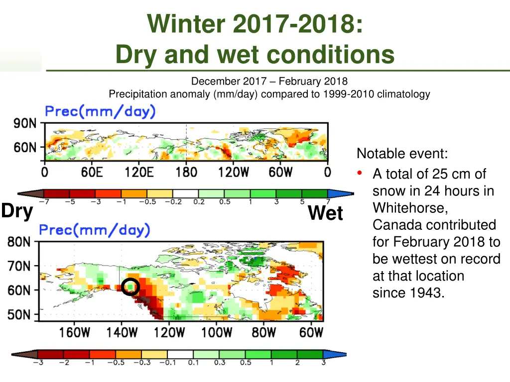 winter 2017 2018 dry and wet conditions