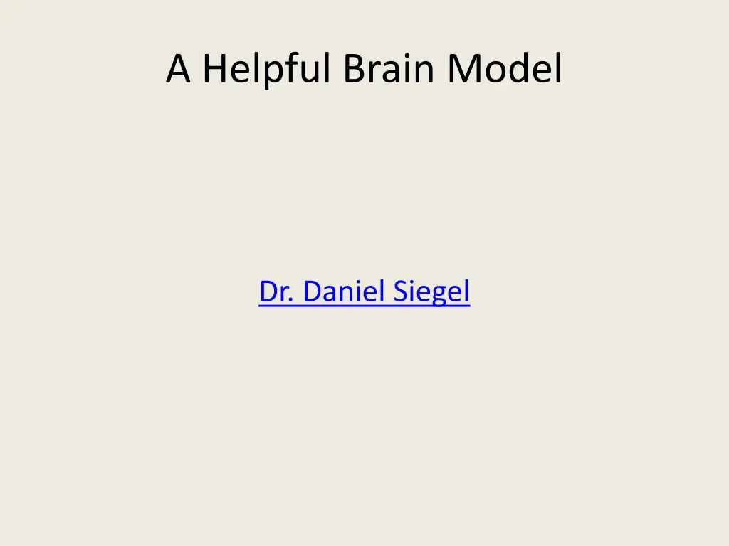 a helpful brain model