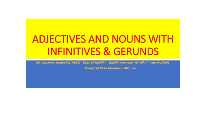 adjectives and nouns with adjectives and nouns