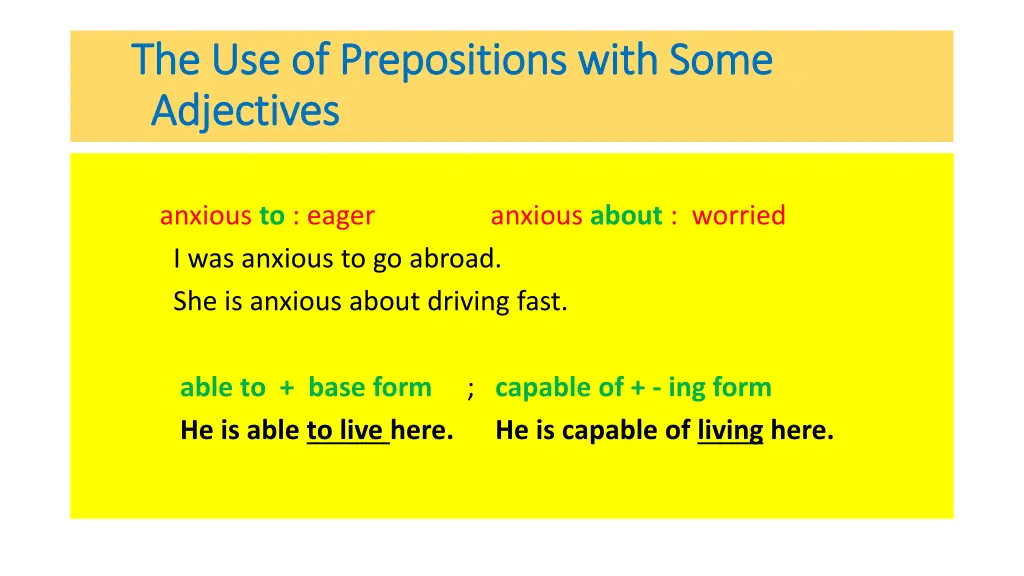 the use of prepositions with some