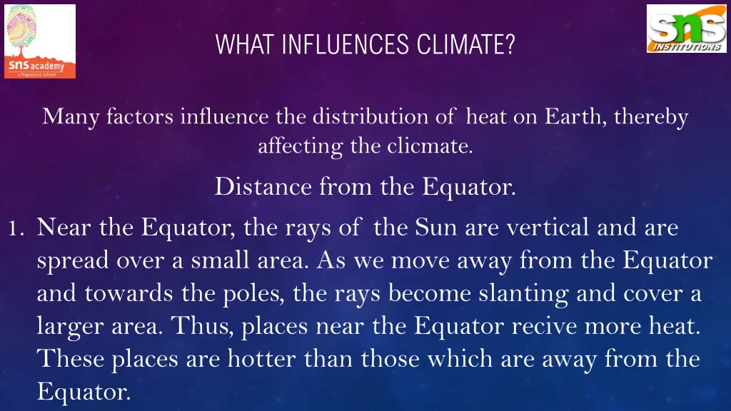 what influences climate