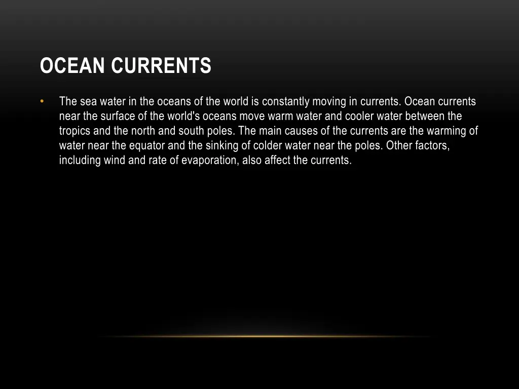 ocean currents