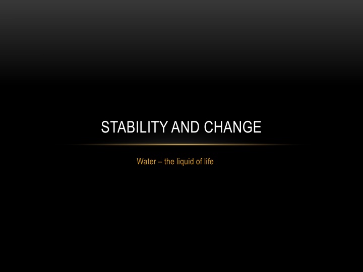 stability and change