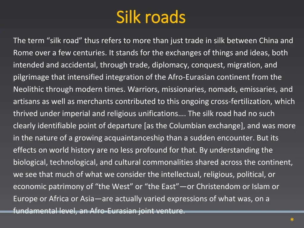 silk roads silk roads