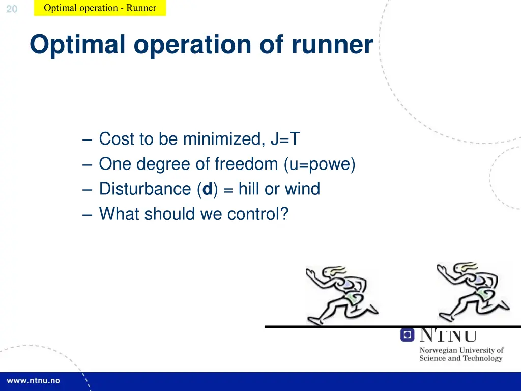 optimal operation runner