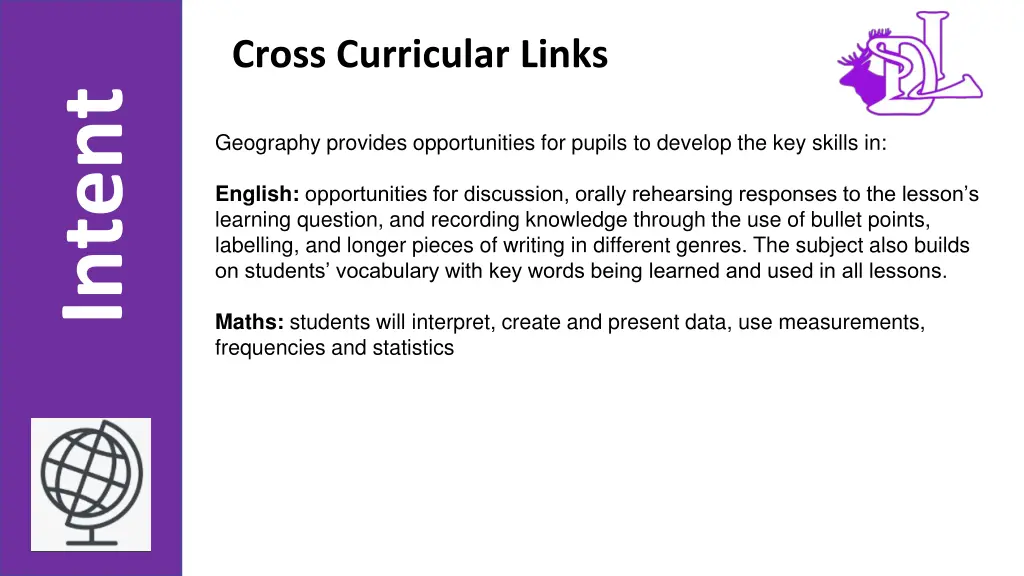 cross curricular links