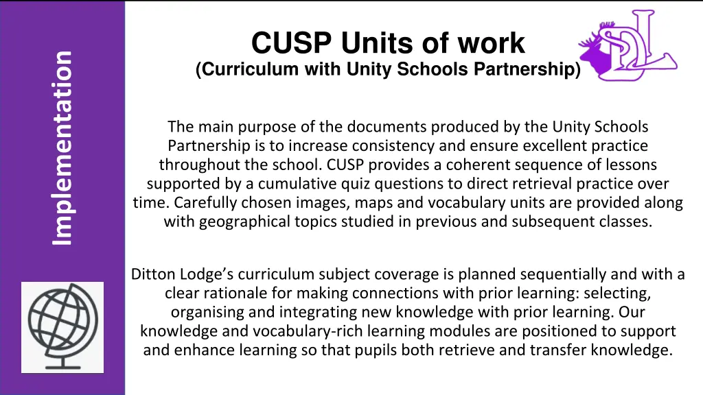 cusp units of work curriculum with unity schools