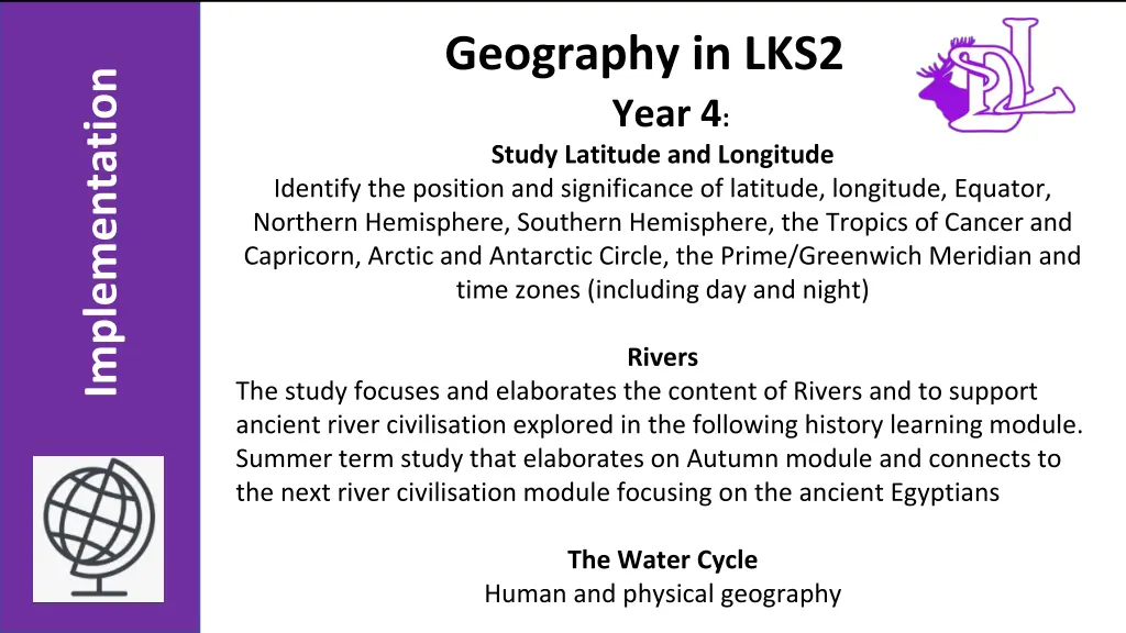 geography in lks2 year 4 study latitude