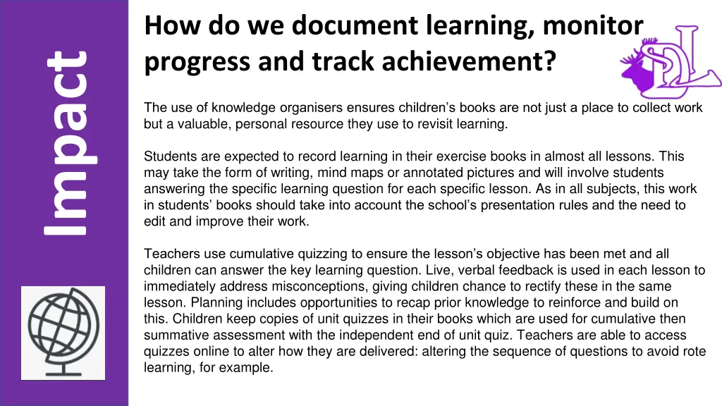 how do we document learning monitor progress