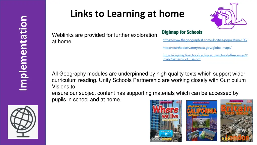 links to learning at home