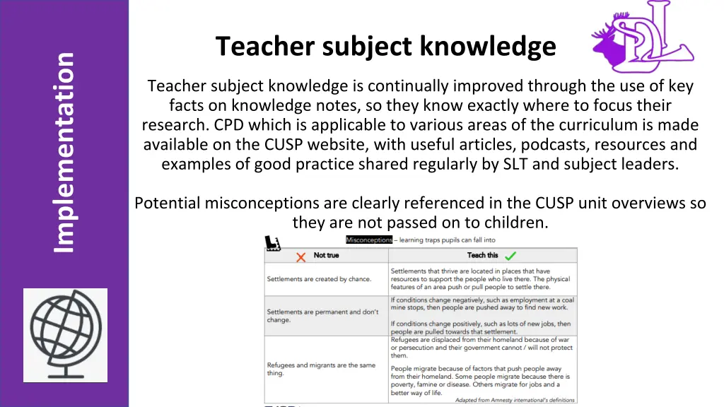 teacher subject knowledge