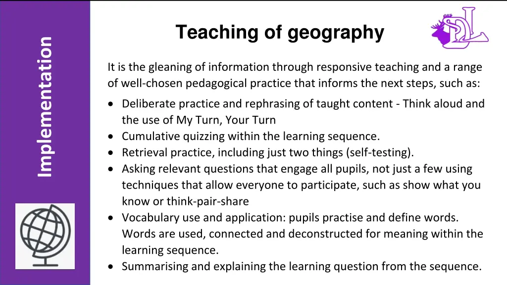 teaching of geography